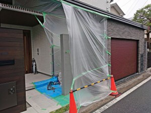 目地処理、下地調整１層目